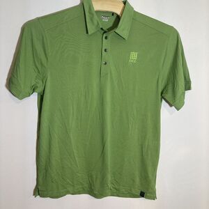 Ogio Men's XL Green Performance Short Sleeve Polo Shirt Logo Golf